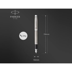 Juego parker im essential acero ct boligrafo  pluma