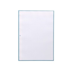 Recambio a4 antartik 80 hojas 90g/m2 cuadro 5mm 4 taladros 1 banda con marco color celeste