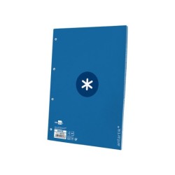 Recambio a4 antartik 80 hojas 90g/m2 cuadro 5mm 4 taladros 1 banda con marco color azul oscuro