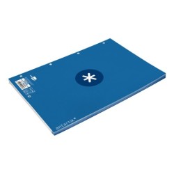 Recambio a4 antartik 80 hojas 90g/m2 cuadro 5mm 4 taladros 1 banda con marco color azul oscuro