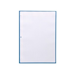 Recambio a4 antartik 80 hojas 90g/m2 cuadro 5mm 4 taladros 1 banda con marco color azul oscuro