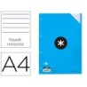 Recambio antartik a4 100 hojas 100g/m2 rayado horizontal 4 taladros bandas de 5 colores