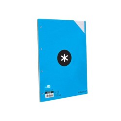 Recambio antartik a4 100 hojas 100g/m2 rayado horizontal 4 taladros bandas de 5 colores