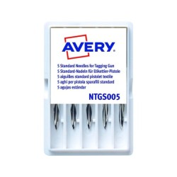 Repuesto de aguja avery corta estandar base plastico para pistola de navetes tgs005 caja de 5 unidades