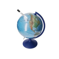 Globo terraqueo liderpapel con luz fisico y politico escribible diametro 30 cm