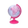 Globo terraqueo liderpapel con luz fisico y politico diametro 20 cm color rosa