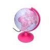 Globo terraqueo liderpapel con luz fisico y politico diametro 20 cm color rosa