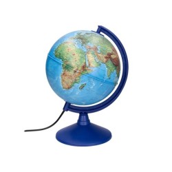 Globo terraqueo liderpapel con luz fisico y politico diametro 20 cm
