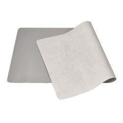 Alfombrilla para raton q-connect xxl similcuero gris base antideslizante 800x400x2 mm