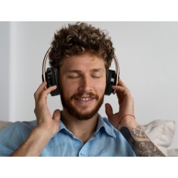 Auricular q-connect bluetooth diadema ajustable color negro