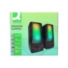 Altavoces q-connect gaming blu etooth con iluminación rgb potencia maxima 2x3w control de volumen color negro