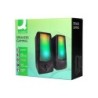 Altavoces q-connect gaming blu etooth con iluminación rgb potencia maxima 2x3w control de volumen color negro