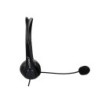 Auricular q-connect biaural diadema con microfono y control de volumen conexion usb cable de 2m color negro