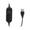 Auricular q-connect biaural diadema con microfono y control de volumen conexion usb cable de 2m color negro