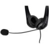 Auricular q-connect biaural diadema con microfono y control de volumen conexion usb cable de 2m color negro