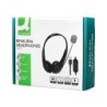 Auricular q-connect biaural diadema con microfono y control de volumen conexion usb cable de 2m color negro