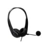 Auricular q-connect biaural diadema con microfono y control de volumen conexion usb cable de 2m color negro