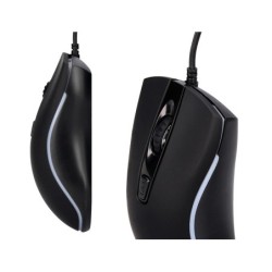 Raton q-connect gaming optico con cable 800/1200/1600 dpi 4 botones iluminacion led negro