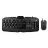 Set teclado y raton q-connect gaming con cable e iluminacion led color negro