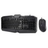Set teclado y raton q-connect gaming con cable e iluminacion led color negro