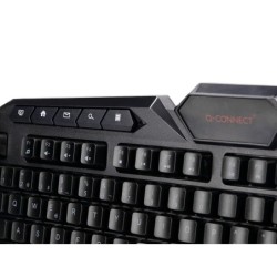Set teclado y raton q-connect gaming con cable e iluminacion led color negro