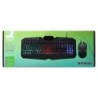 Set teclado y raton q-connect gaming con cable e iluminacion led color negro