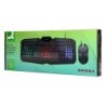 Set teclado y raton q-connect gaming con cable e iluminacion led color negro