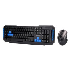 Set teclado y raton q-connect inalambrico compatible windows color negro