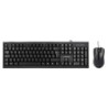 Set teclado y raton q-connect con cable color negro