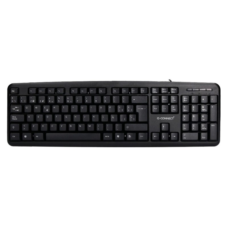 Teclado q-connect con cable 1,35 mt color negro Teclado q-connect con cable 1,35 mt color negro