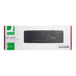 Teclado q-connect con cable 1,35 mt color negro