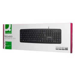 Teclado q-connect con cable 1,35 mt color negro