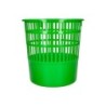 Papelera plastico q-connect 15 litros rejilla color verde 285x290 mm