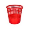 Papelera plastico q-connect 15 litros rejilla color rojo 285x290 mm