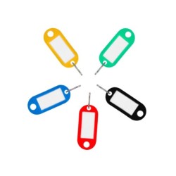 Llavero portaetiquetas liderpapel ecouse fabricado en plastico reciclado caja de 100 unidades