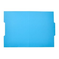 Subcarpeta cartulina liderpapel folio pestaña central 240g/m2 azul