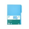 Subcarpeta cartulina liderpapel folio pestaña superior 240g/m2 azul