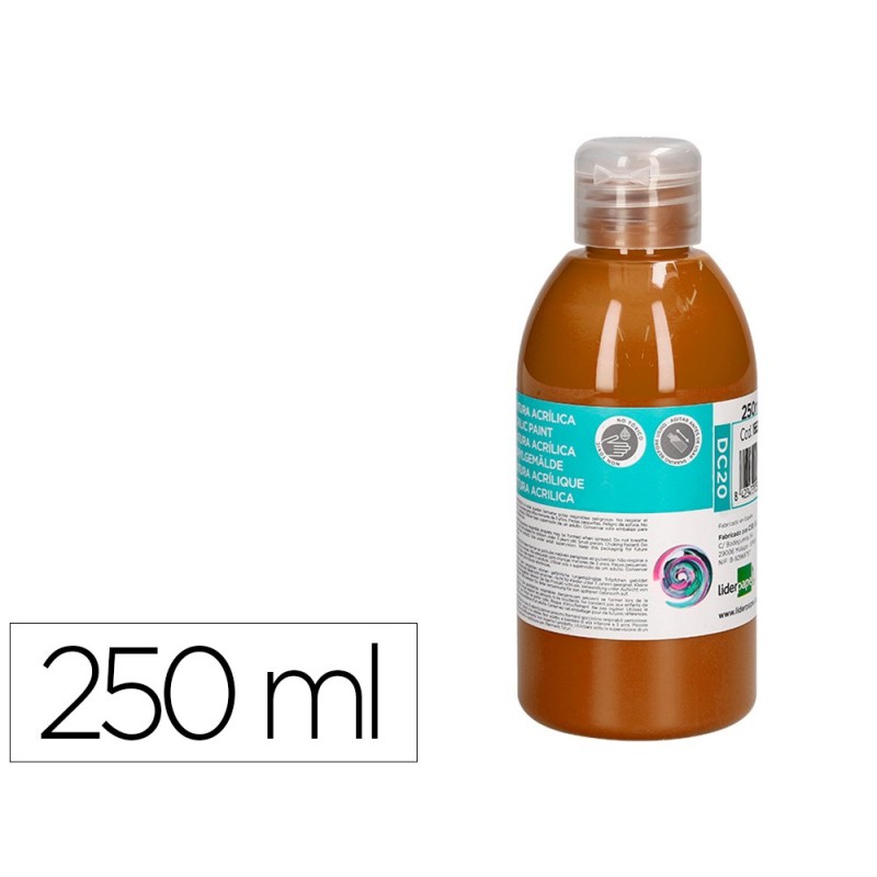 Pintura acrilica liderpapel bote de 250 ml marron Pintura acrilica liderpapel bote de 250 ml marron