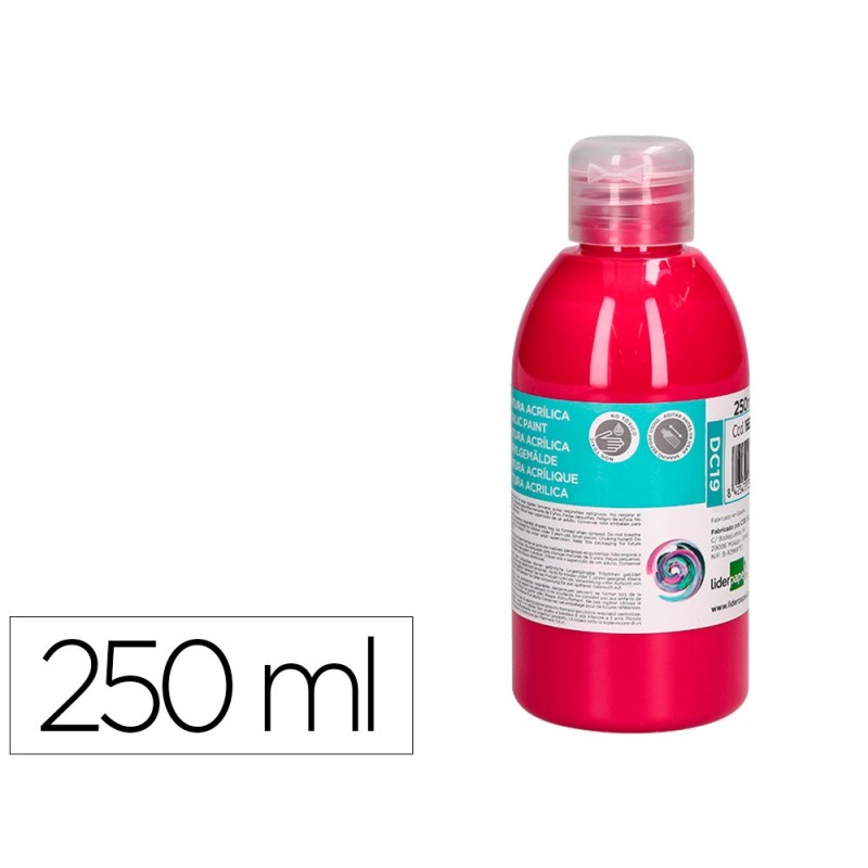 Pintura acrilica liderpapel bote de 250 ml magenta Pintura acrilica liderpapel bote de 250 ml magenta