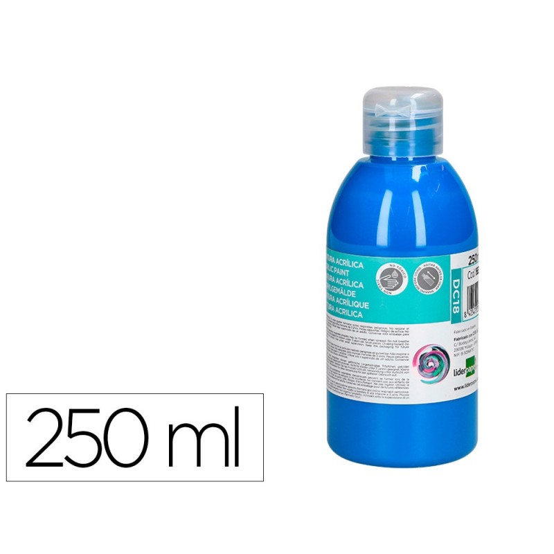 Pintura acrilica liderpapel bote de 250 ml cian Pintura acrilica liderpapel bote de 250 ml cian