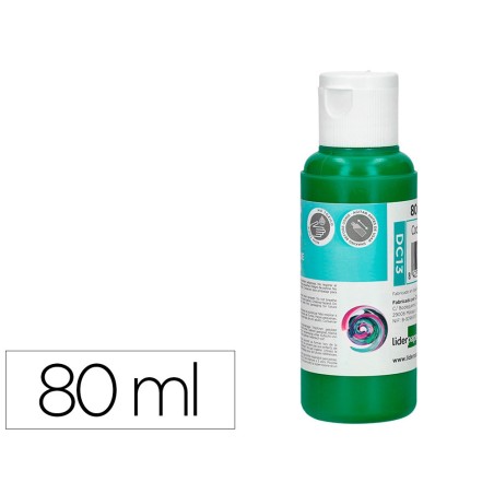 Pintura acrilica liderpapel bote de 80 ml verde oscuro