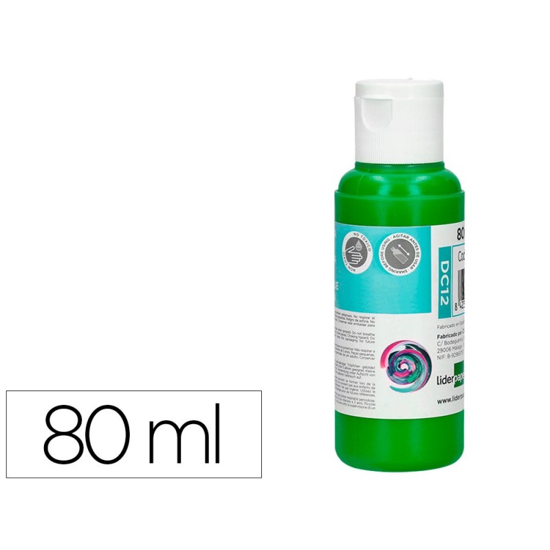 Pintura acrilica liderpapel bote de 80 ml verde Pintura acrilica liderpapel bote de 80 ml verde