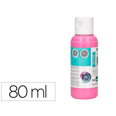 Pintura acrilica liderpapel bote de 80 ml rosa