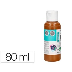 Pintura acrilica liderpapel bote de 80 ml marron