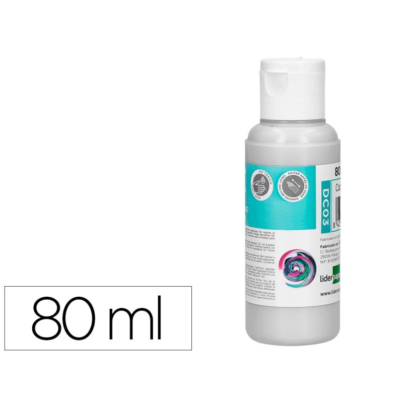 Pintura acrilica liderpapel bote de 80 ml blanco Pintura acrilica liderpapel bote de 80 ml blanco