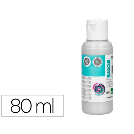 Pintura acrilica liderpapel bote de 80 ml blanco