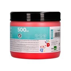 Pintura dedos liderpapel tarrina de 500 ml rojo