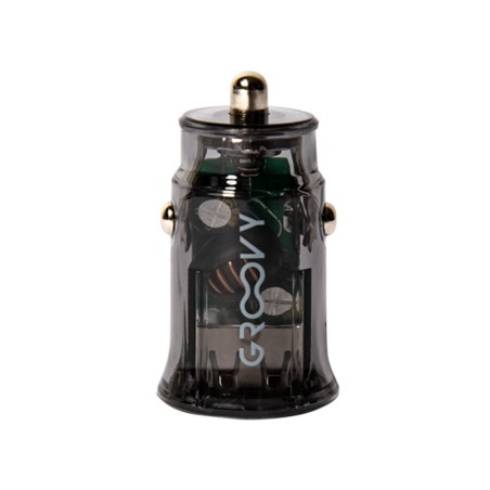 Cargador de coche groovy usbtipo c 3.4a gris oscuro transparente