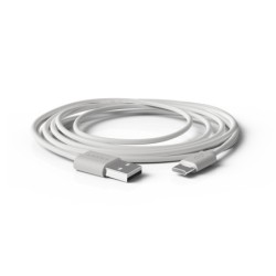 Cable groovy usb-a a tipo c longitud 2 mt color blanco