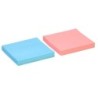 Bloc de notas adhesivas quita y pon q-connect 76x76 mm 100% papel reciclado colores pasteles en caja de carton
